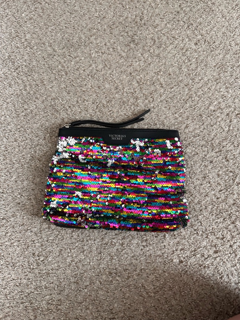 Victoria's Secret Multicolor Sequin Wristlet Pouch